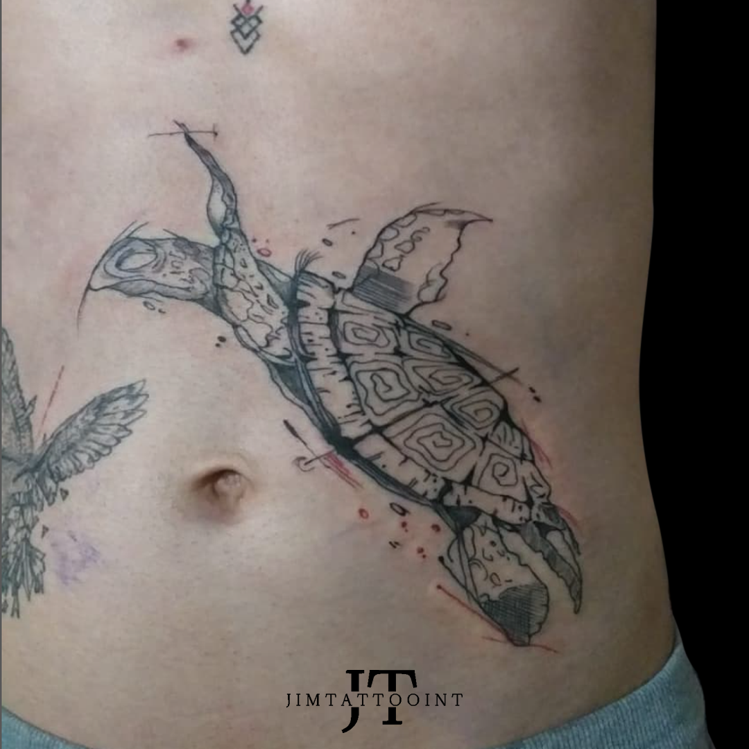 Tatuaje Blackwork Barcelona - Blackwork trazo libre